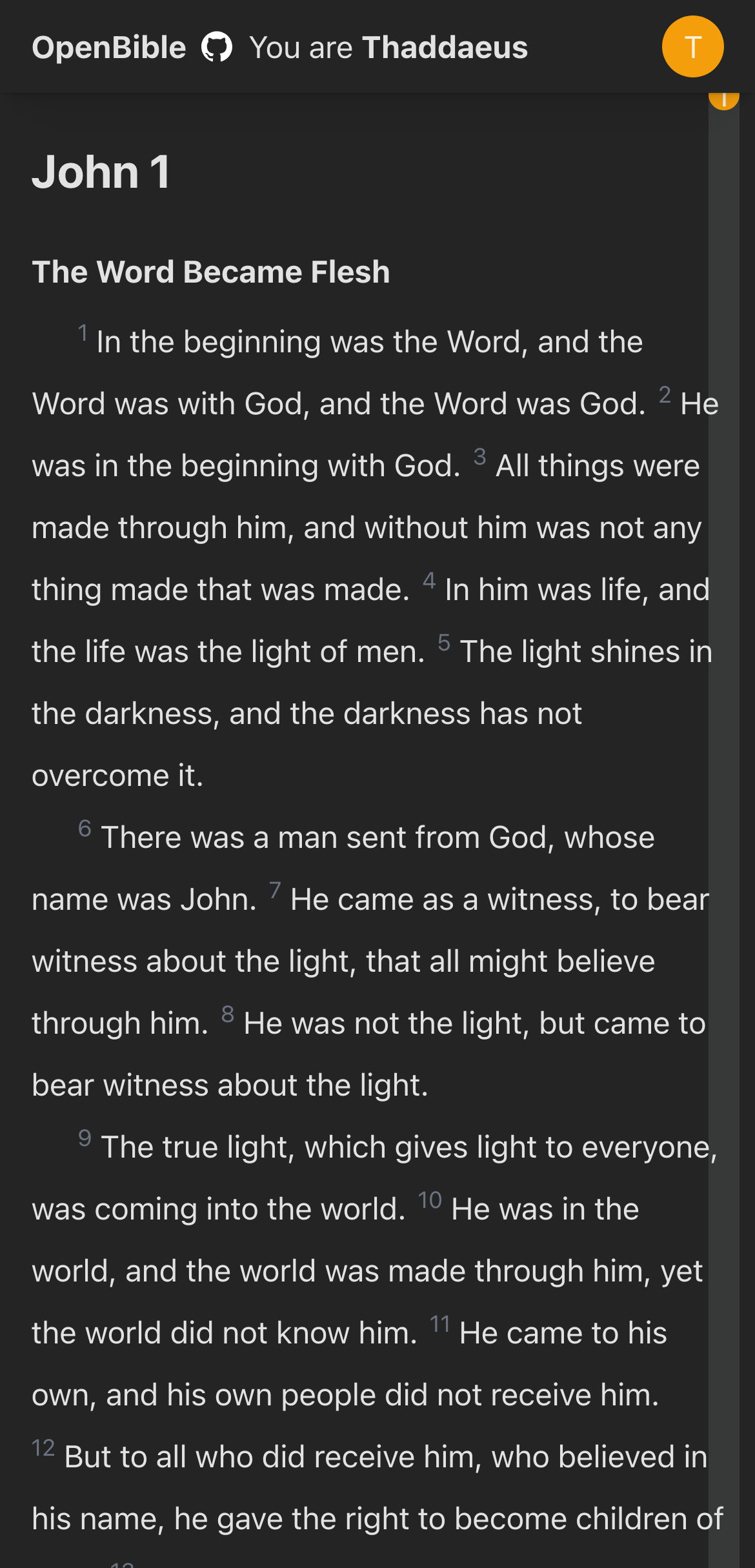 OpenBible screenshot
