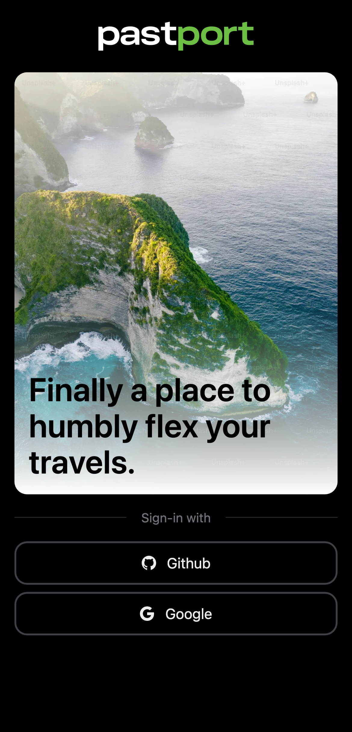 Pastport screenshot